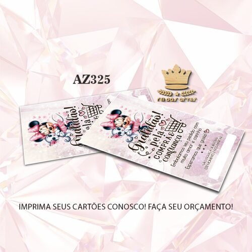 1 Arte Cartão Agradecimento 9X5CM - AZ325 3