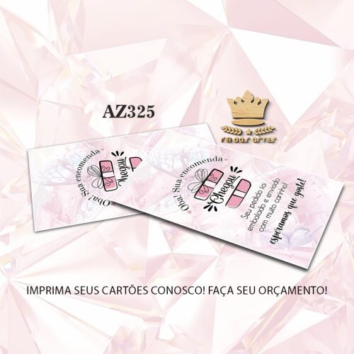 1 Arte Cartão Agradecimento 9X5CM - AZ325 5