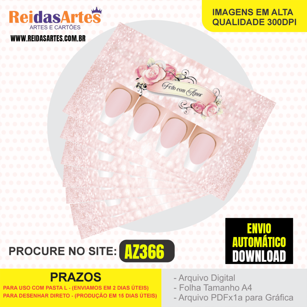 Arte em PDF - Casadinha 9x5cm - Arquivo para Gráfica e Casa - AZ366 3