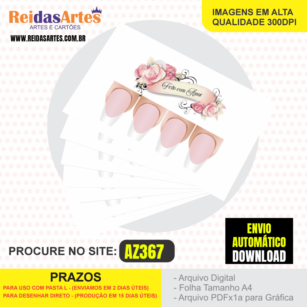 Arte em PDF - Casadinha 9x5cm - Arquivo para Gráfica e Casa - AZ367 3