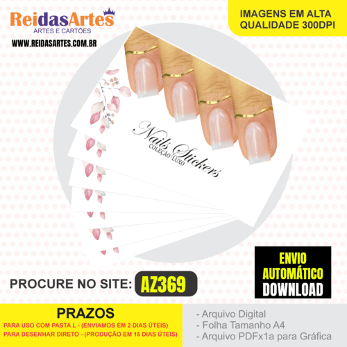 Arte em PDF - Casadinha 9x5cm - Arquivo para Gráfica e Casa - AZ369 1