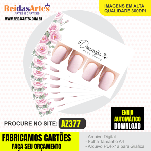 Arte em PDF - Casadinha 9x5cm - Arquivo para Gráfica e Casa - AZ377 3