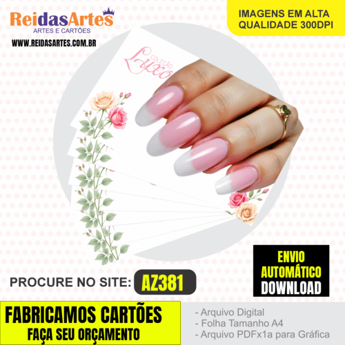 Arte em PDF - Casadinha 9x5cm - Arquivo para Gráfica e Casa - AZ381 3