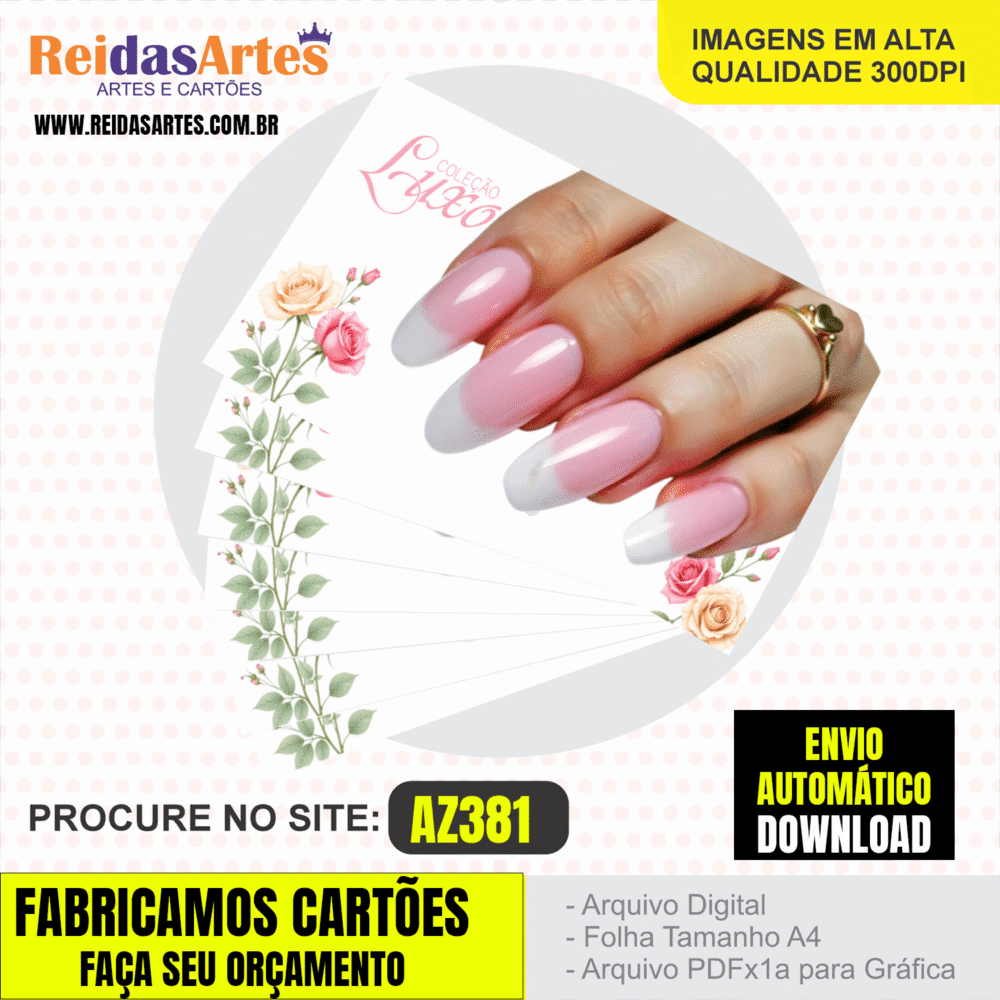 Arte em PDF - Casadinha 9x5cm - Arquivo para Gráfica e Casa - AZ381 3