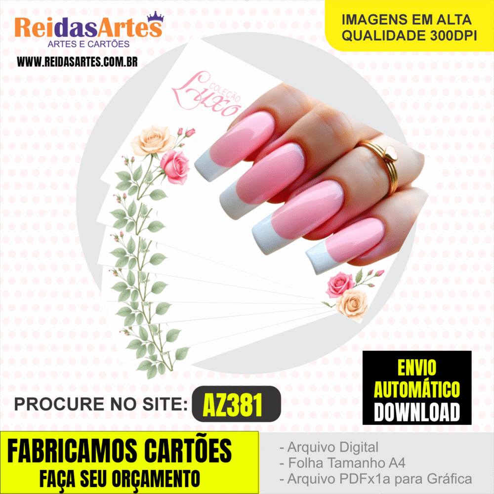 Arte em PDF - Casadinha 9x5cm - Arquivo para Gráfica e Casa - AZ381 4