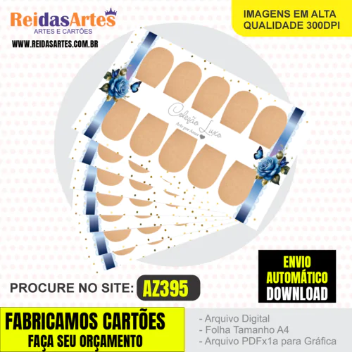 Kit 20 Artes 5 Pares 9x5cm - AZ395 - Imagem 21
