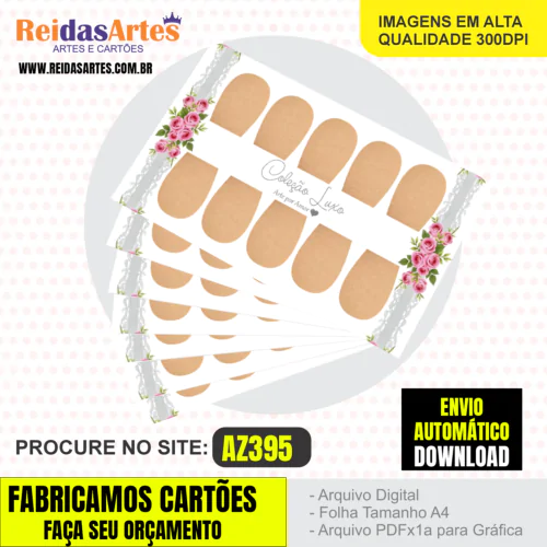Kit 20 Artes 5 Pares 9x5cm - AZ395 - Imagem 19