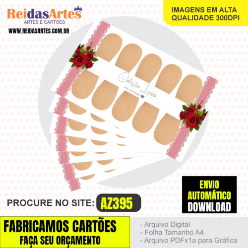 Kit 20 Artes 5 Pares 9x5cm - AZ395 - Imagem 17