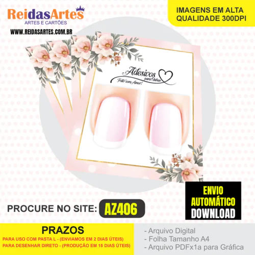 Kit 20 Artes Filha Unica 4,5x5cm - AZ406