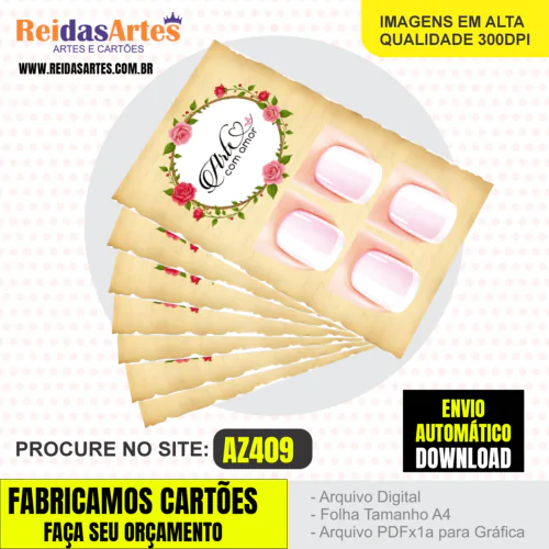 Kit 12 Artes Casadinha 9x5cm - AZ409