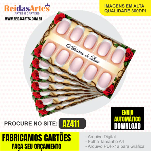 Kit 10 Artes 5 Pares 9x5cm - AZ411 - Imagem 11