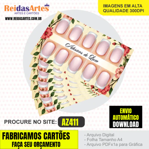 Kit 10 Artes 5 Pares 9x5cm - AZ411 - Imagem 8