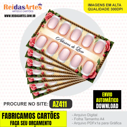 Kit 10 Artes 5 Pares 9x5cm - AZ411 - Imagem 7