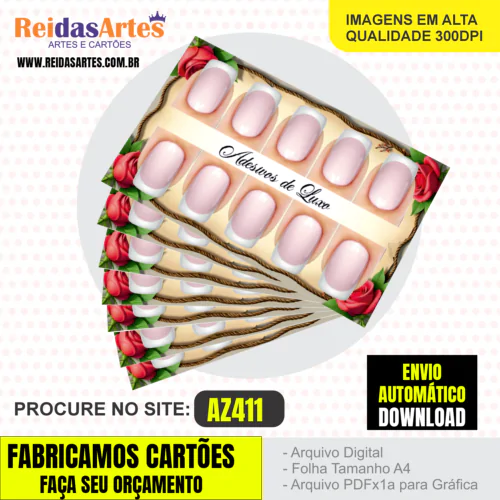 Kit 10 Artes 5 Pares 9x5cm - AZ411 - Imagem 5