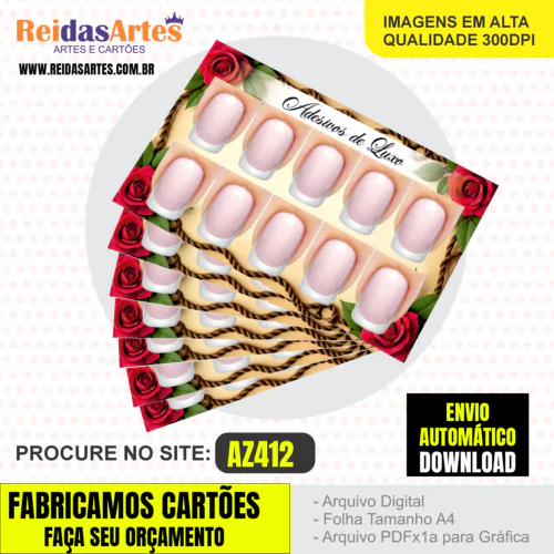 Kit 10 Artes 5 Pares 9x5cm - AZ412 - Imagem 6