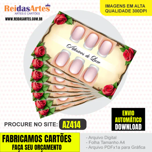 Kit 10 Artes 3 Pares 9x5cm - AZ414 - Imagem 6