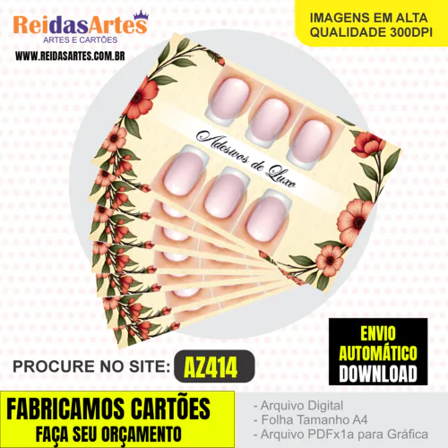 Kit 10 Artes 3 Pares 9x5cm - AZ414 - Imagem 4