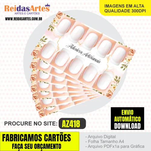 Kit 10 Artes 5 Pares 9x5cm - AZ418 - Imagem 10