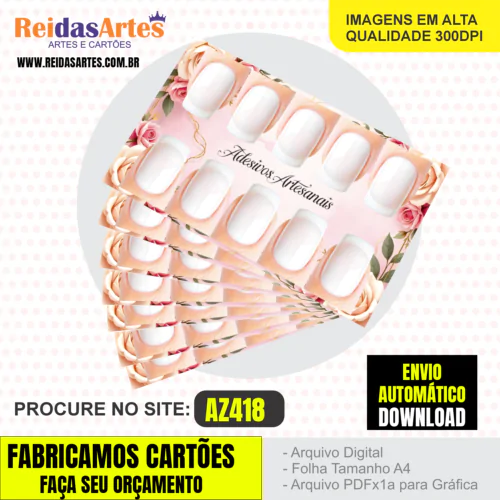 Kit 10 Artes 5 Pares 9x5cm - AZ418 - Imagem 9