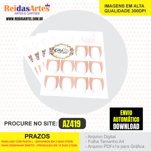 ARTE EM PDF - MINI 5 PARES 7,5X9CM - AZ419 7