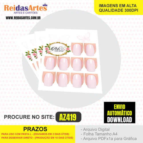 ARTE EM PDF - MINI 5 PARES 7,5X9CM - AZ419 8