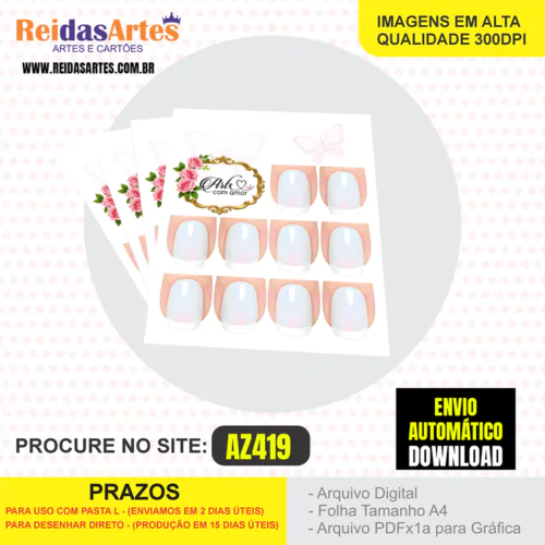 ARTE EM PDF - MINI 5 PARES 7,5X9CM - AZ419 9