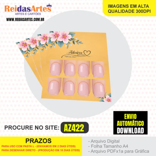 Kit com 9 Artes Mini 4 Pares 7,5x9cm - AZ422 - Imagem 8