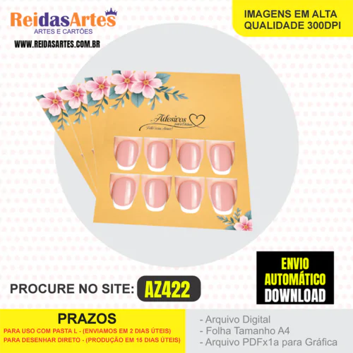 Kit com 9 Artes Mini 4 Pares 7,5x9cm - AZ422 - Imagem 6