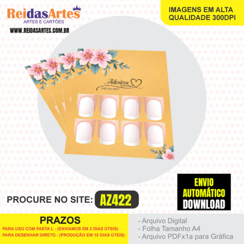 Kit com 9 Artes Mini 4 Pares 7,5x9cm - AZ422 - Imagem 5