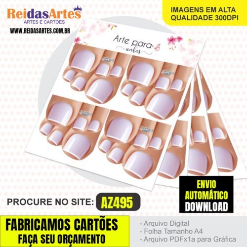 Kit 10 Artes Mini 4 Pares pé 9X10cm - AZ495 - Image 6