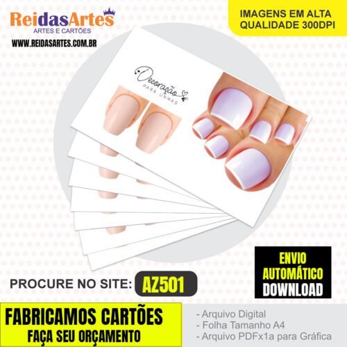 1 Arte Casadinha Pé e Mão 9x5cm - AZ501 2
