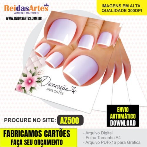 Kit 4 Artes Filha Unica 4,5x5cm Pé - AZ500 - Imagem 4
