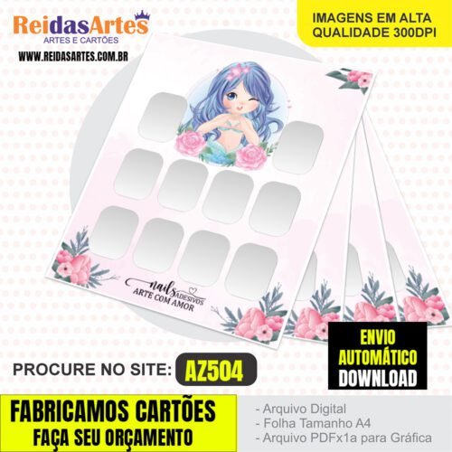 Kit 4 Artes Mini 5 Pares 7,5x9cm - AZ504 - Image 3