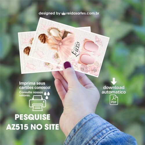 1 Arte Exclusiva Filha Única 9x5cm: Imprima em Casa ou na Gráfica! AZ515 4