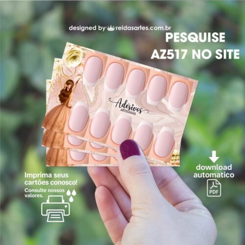 Kit com 24 Artes em PDF 5 Pares 9x5cm - AZ517 - Imagem 17