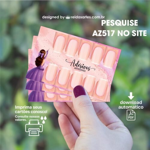 Kit com 24 Artes em PDF 5 Pares 9x5cm - AZ517 - Imagem 16