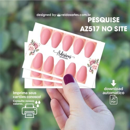Kit com 24 Artes em PDF 5 Pares 9x5cm - AZ517 - Imagem 11