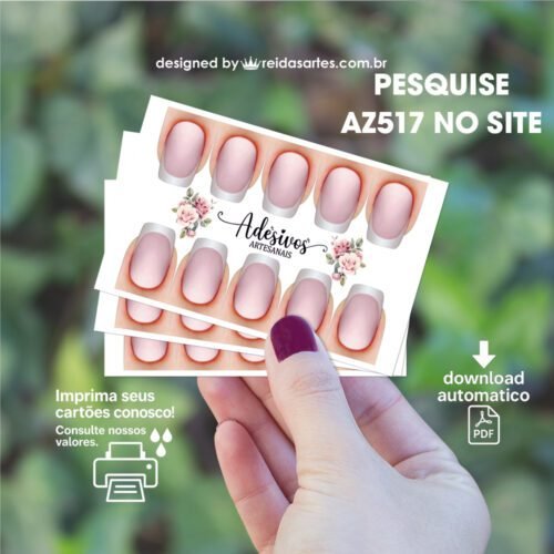 Kit com 24 Artes em PDF 5 Pares 9x5cm - AZ517