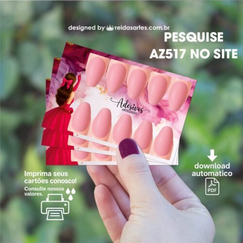 Kit com 24 Artes em PDF 5 Pares 9x5cm - AZ517 - Imagem 21