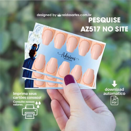 Kit com 24 Artes em PDF 5 Pares 9x5cm - AZ517 - Imagem 19
