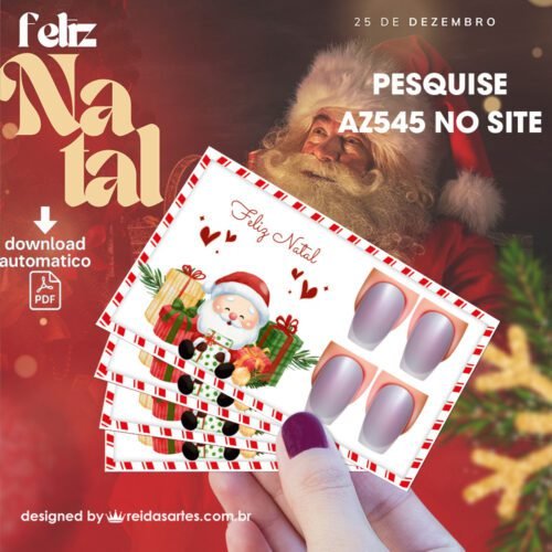 Arte em PDF Casadinha 9x5cm - (Unhas Tam: 1,1x1,7cm) AZ545 1