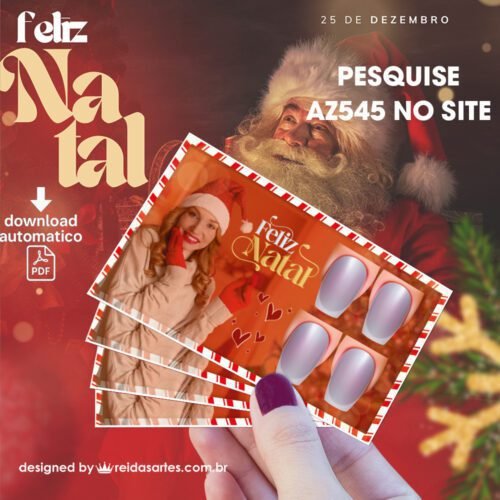 Arte em PDF Casadinha 9x5cm - (Unhas Tam: 1,1x1,7cm) AZ545 2