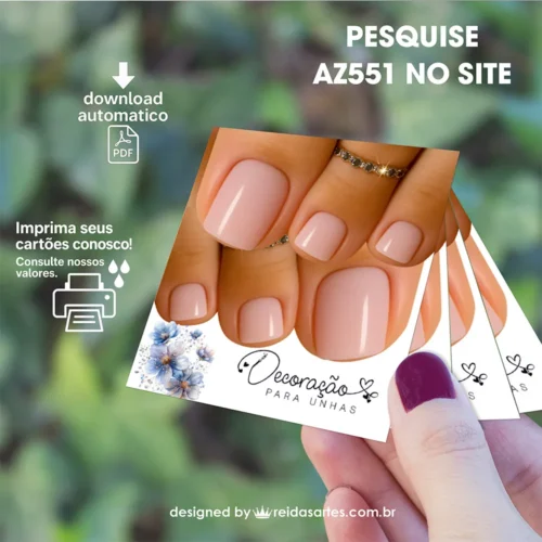 Arte em PDF Filha Única Pé pequeno 4,5x5cm - (Unhas Tam: 1,25x1,5cm) AZ551 1