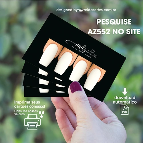 Arte em PDF Casadinha 9x5cm - (Unhas Tam: 1,1x2,3cm) AZ552 1