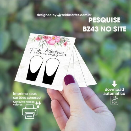 Kit de Artes para Cartões de Unhas - 6 ARTES - PDF COD:BZ43 - Imagem 7