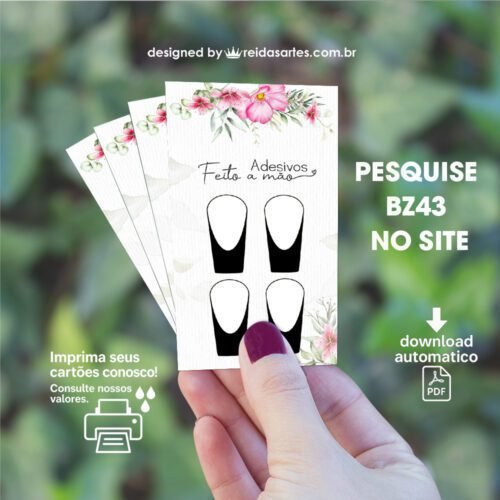 Kit de Artes para Cartões de Unhas - 6 ARTES - PDF COD:BZ43 - Imagem 6