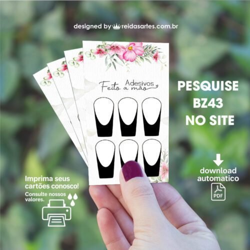 Kit de Artes para Cartões de Unhas - 6 ARTES - PDF COD:BZ43 - Imagem 5