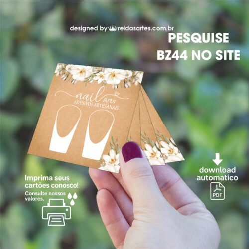Kit de Artes para Cartões de Unhas - 6 ARTES - PDF COD:BZ44 - Imagem 7