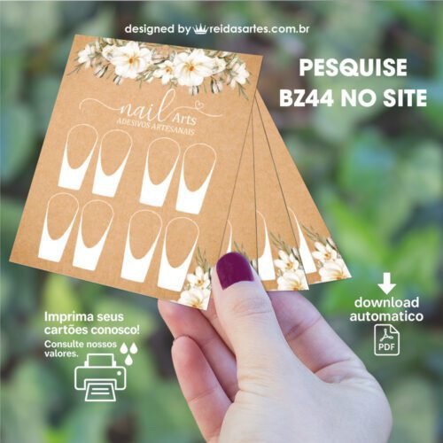 Kit de Artes para Cartões de Unhas - 6 ARTES - PDF COD:BZ44 - Imagem 3