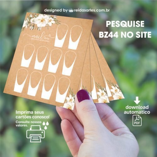 Kit de Artes para Cartões de Unhas - 6 ARTES - PDF COD:BZ44 - Imagem 2